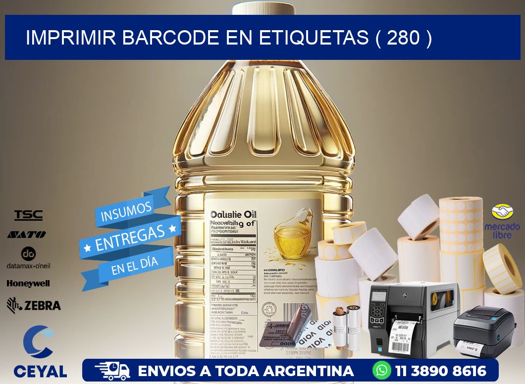 IMPRIMIR BARCODE EN ETIQUETAS ( 280 )