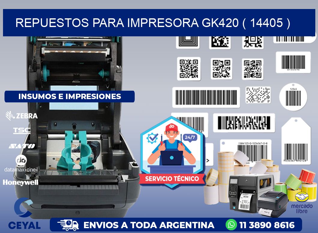 REPUESTOS PARA IMPRESORA GK420 ( 14405 )