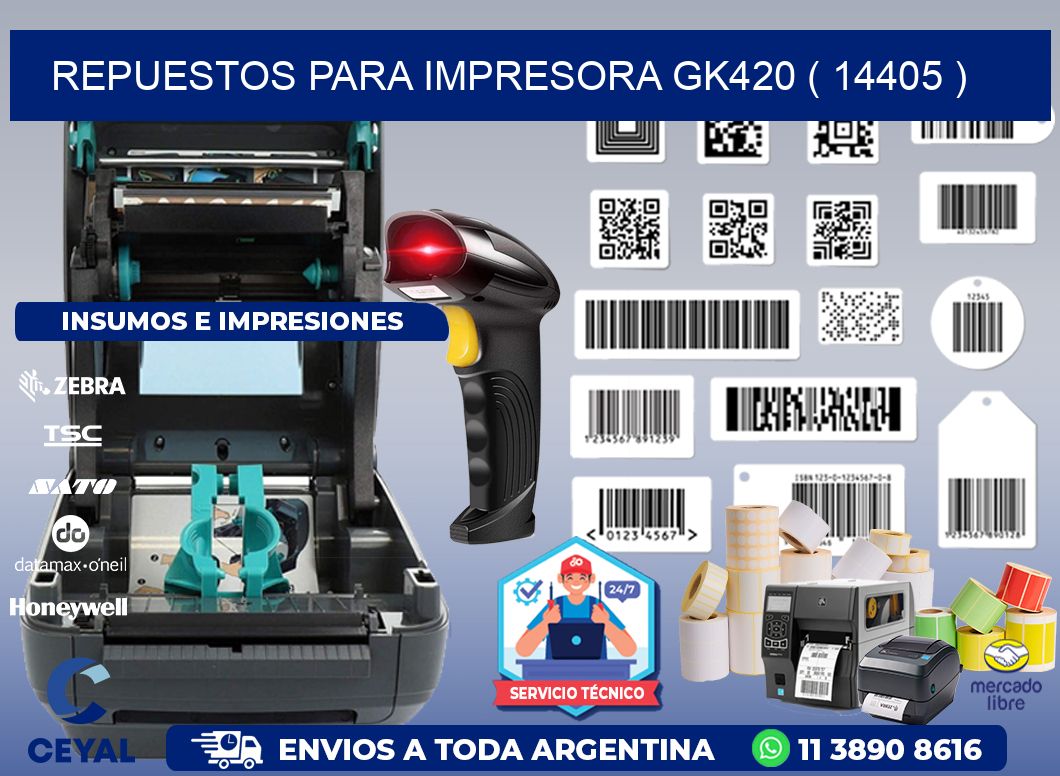 REPUESTOS PARA IMPRESORA GK420 ( 14405 )