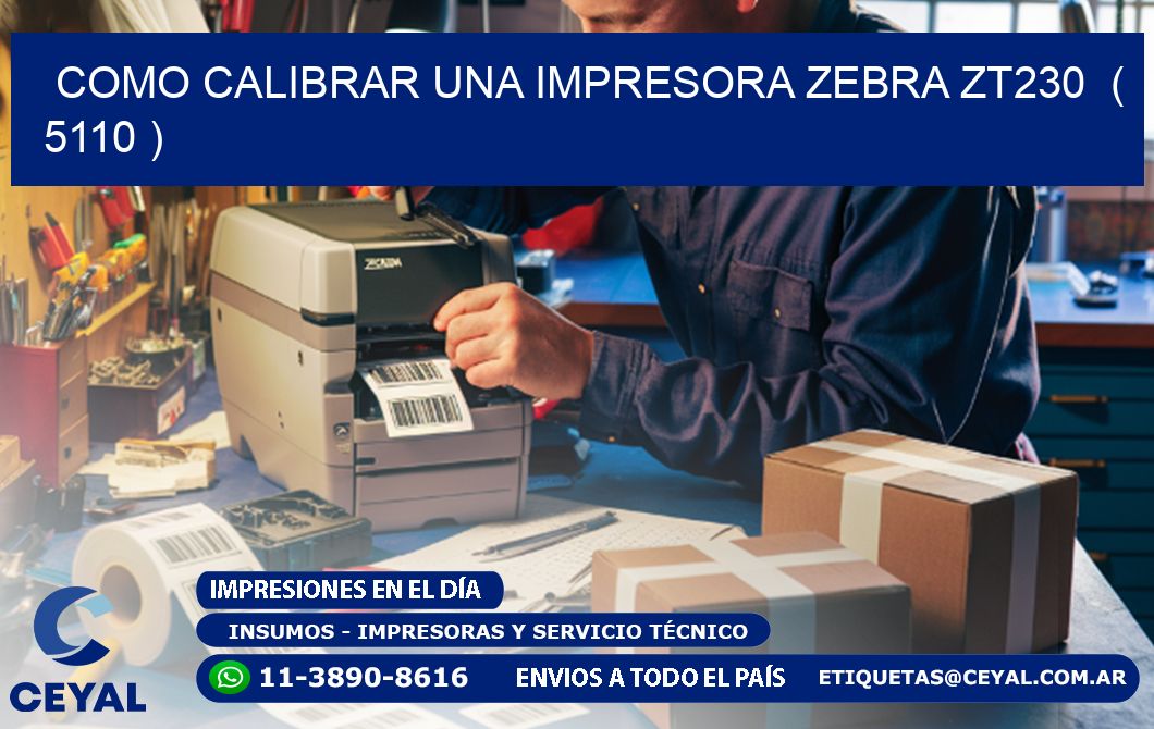 como calibrar una impresora zebra zt230  ( 5110 )