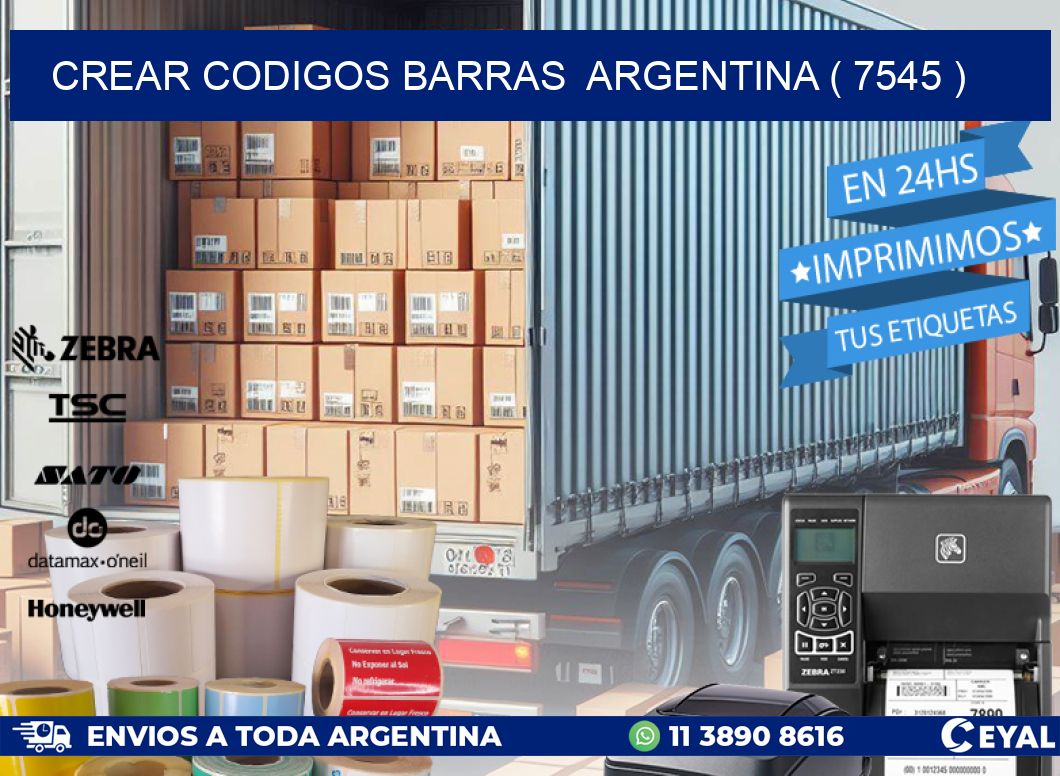 crear codigos barras  argentina ( 7545 )