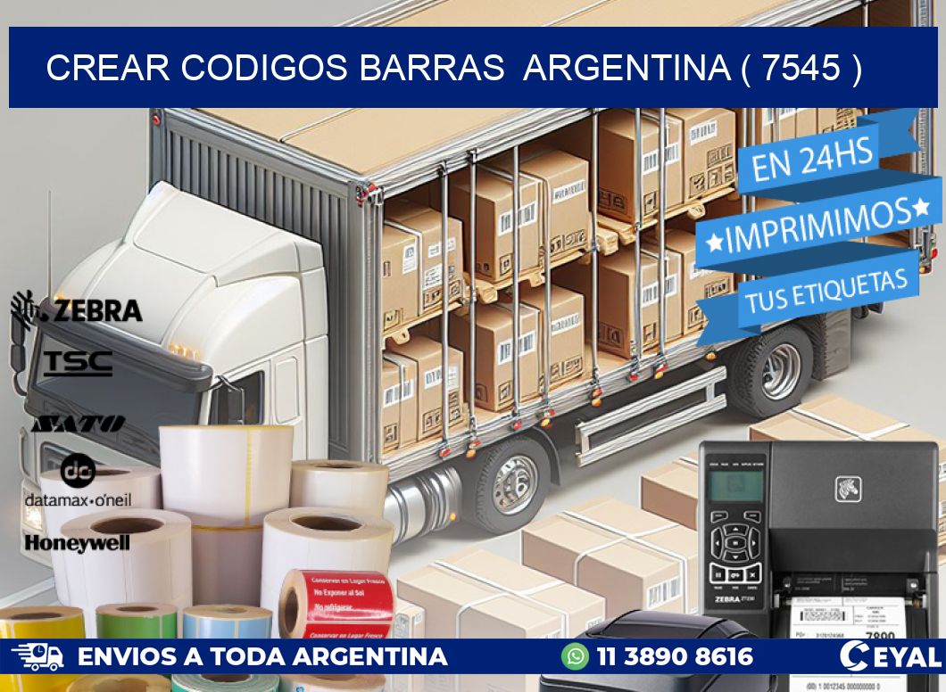 crear codigos barras  argentina ( 7545 )