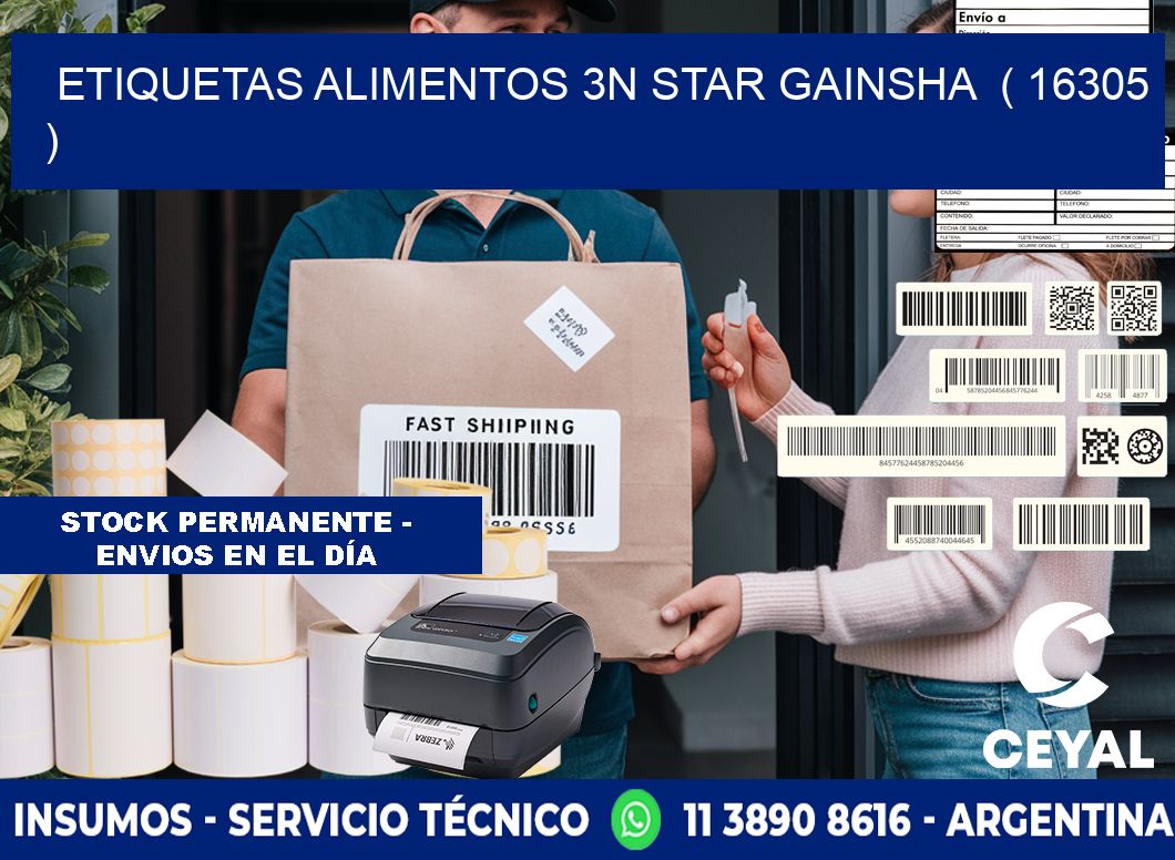 etiquetas alimentos 3n star gainsha  ( 16305 )