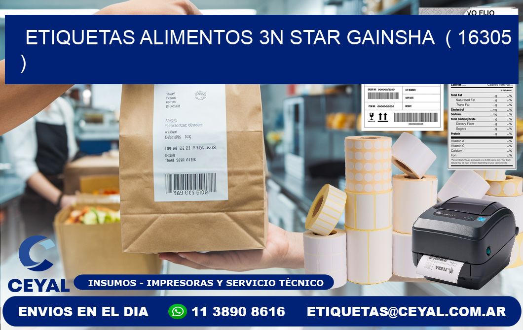 etiquetas alimentos 3n star gainsha  ( 16305 )