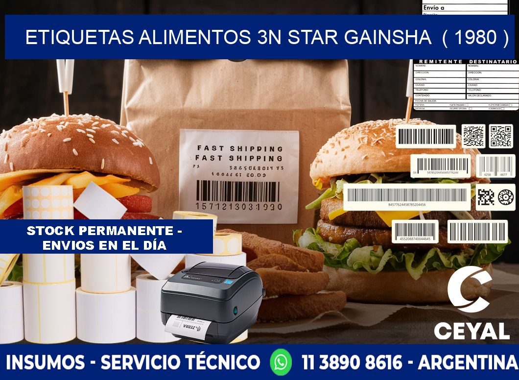 etiquetas alimentos 3n star gainsha  ( 1980 )