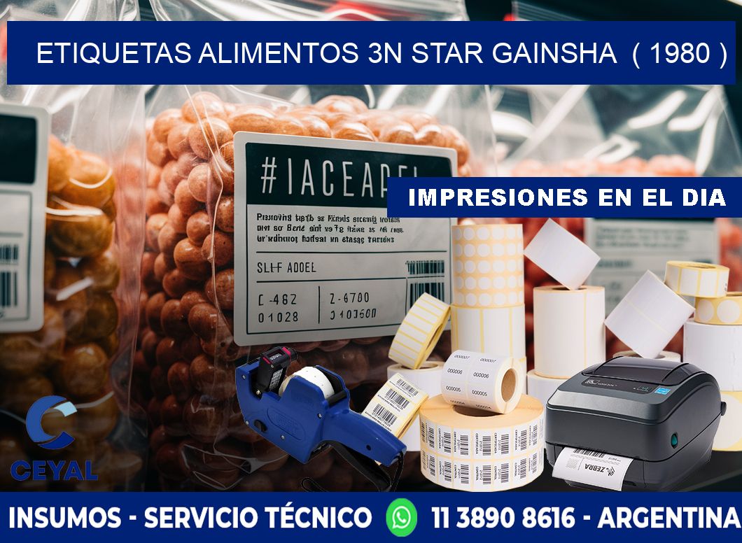 etiquetas alimentos 3n star gainsha  ( 1980 )