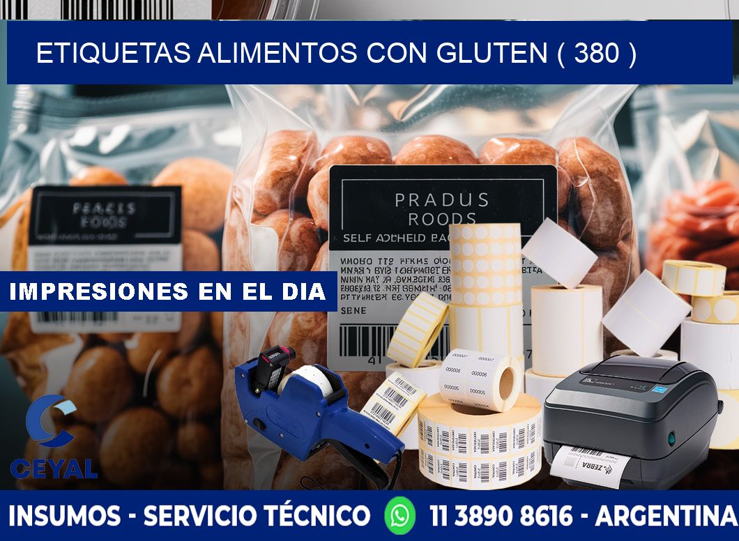 etiquetas alimentos con gluten ( 380 )