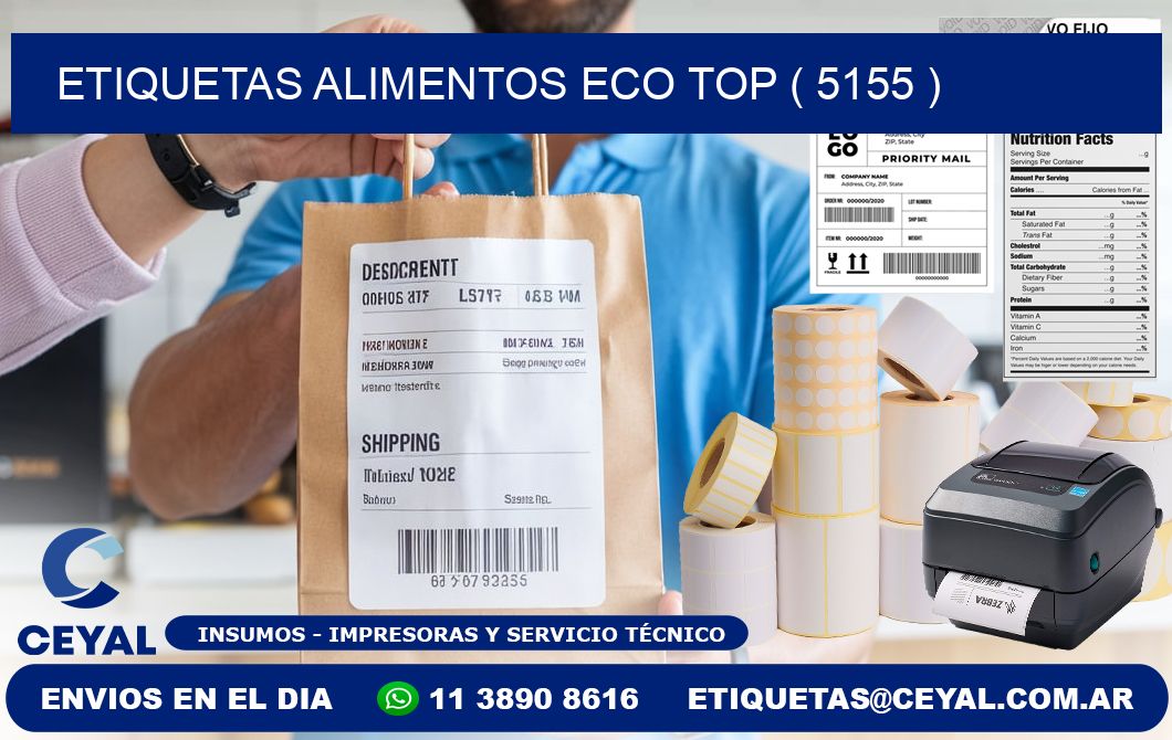 etiquetas alimentos eco top ( 5155 )