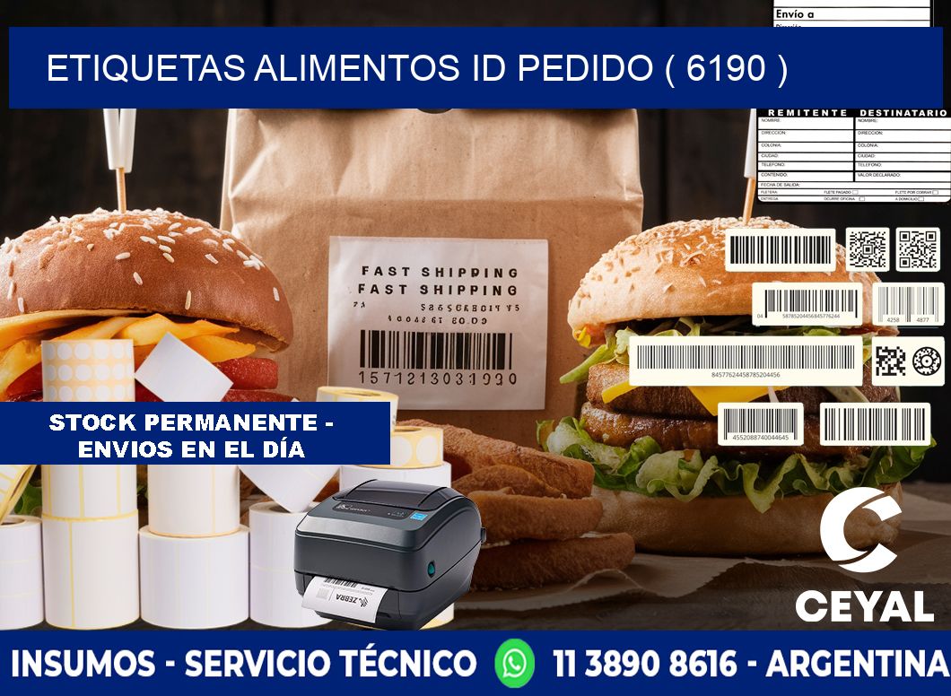 etiquetas alimentos id pedido ( 6190 )