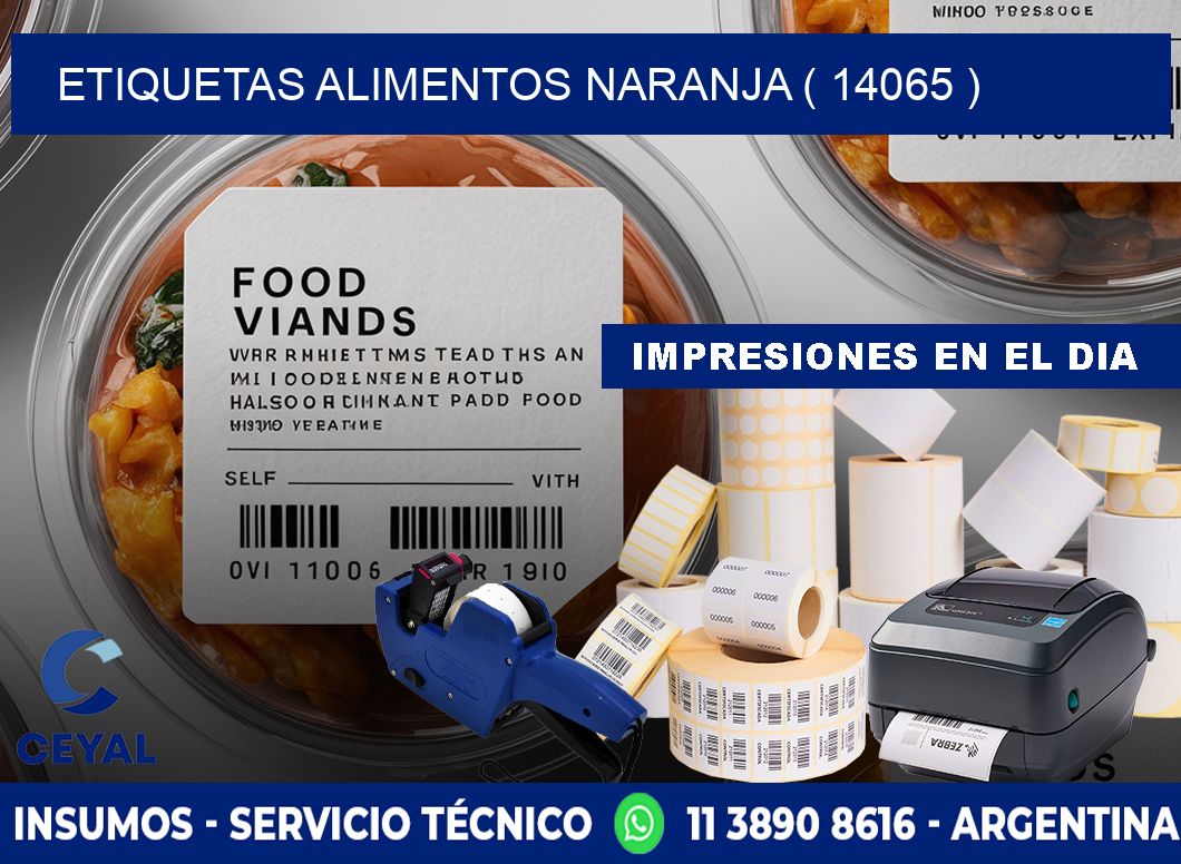 etiquetas alimentos naranja ( 14065 )