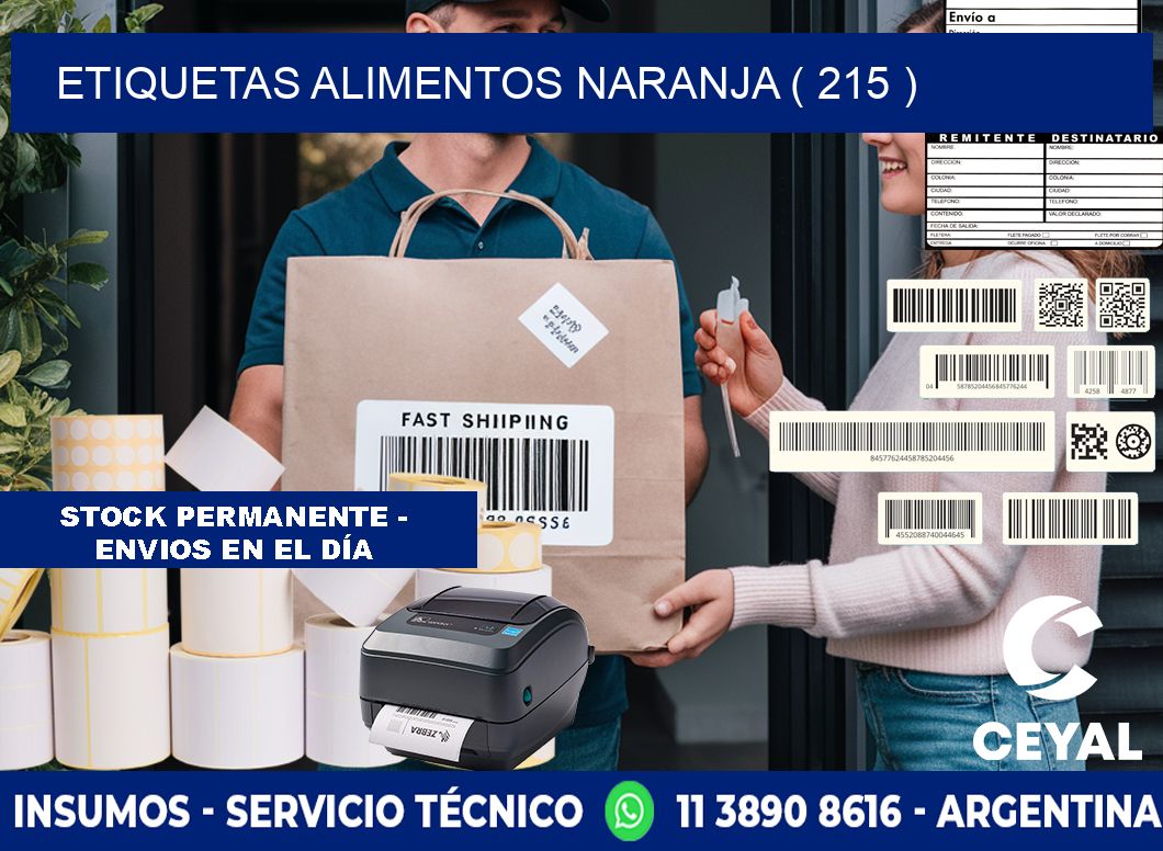 etiquetas alimentos naranja ( 215 )