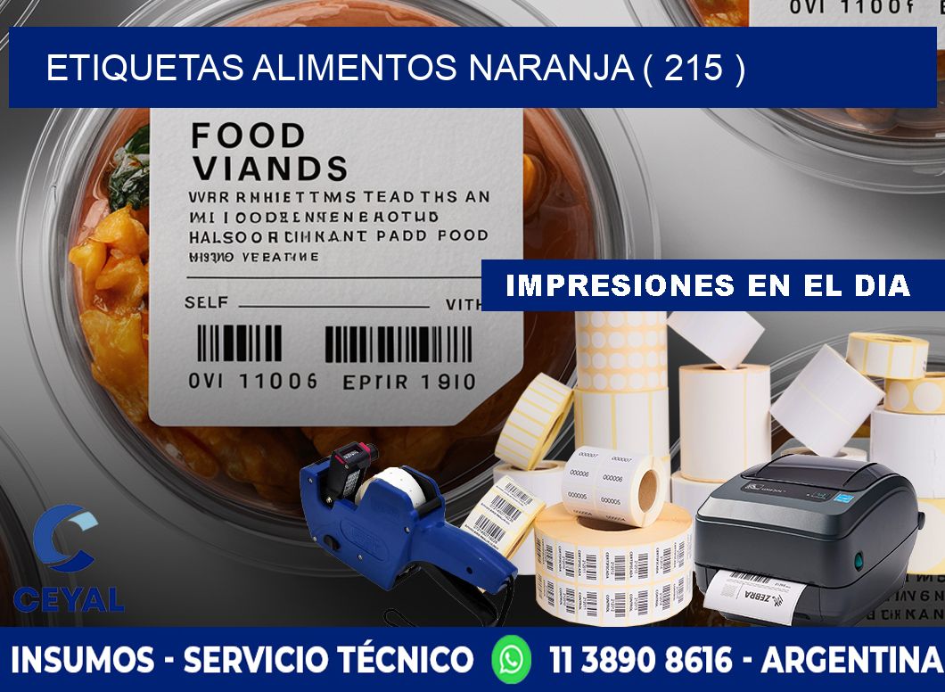 etiquetas alimentos naranja ( 215 )