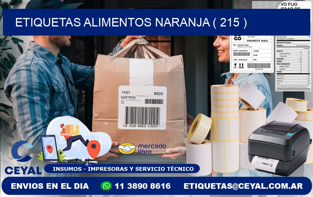 etiquetas alimentos naranja ( 215 )