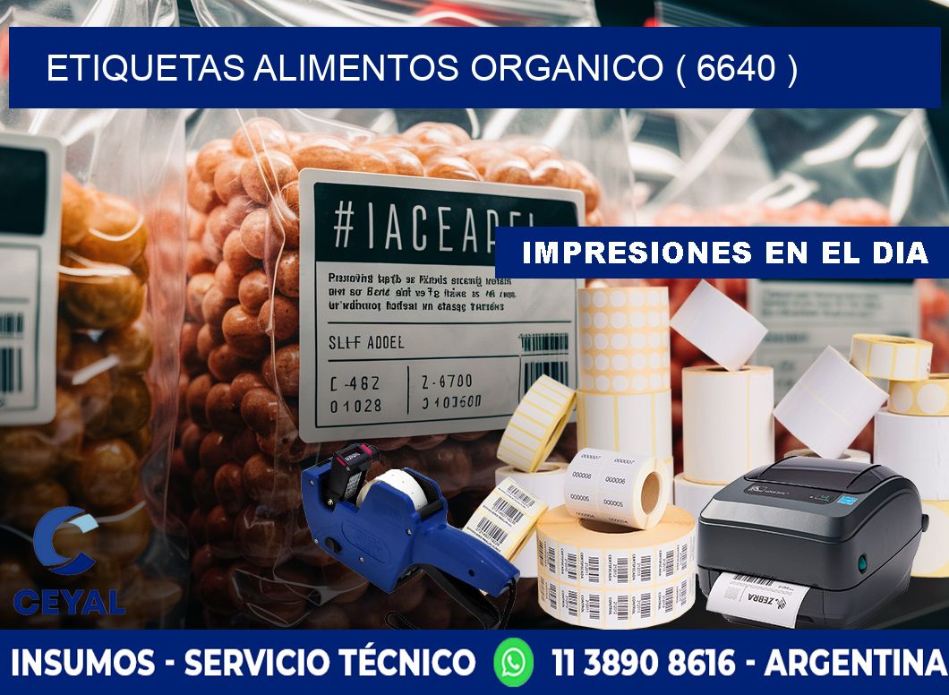 etiquetas alimentos organico ( 6640 )