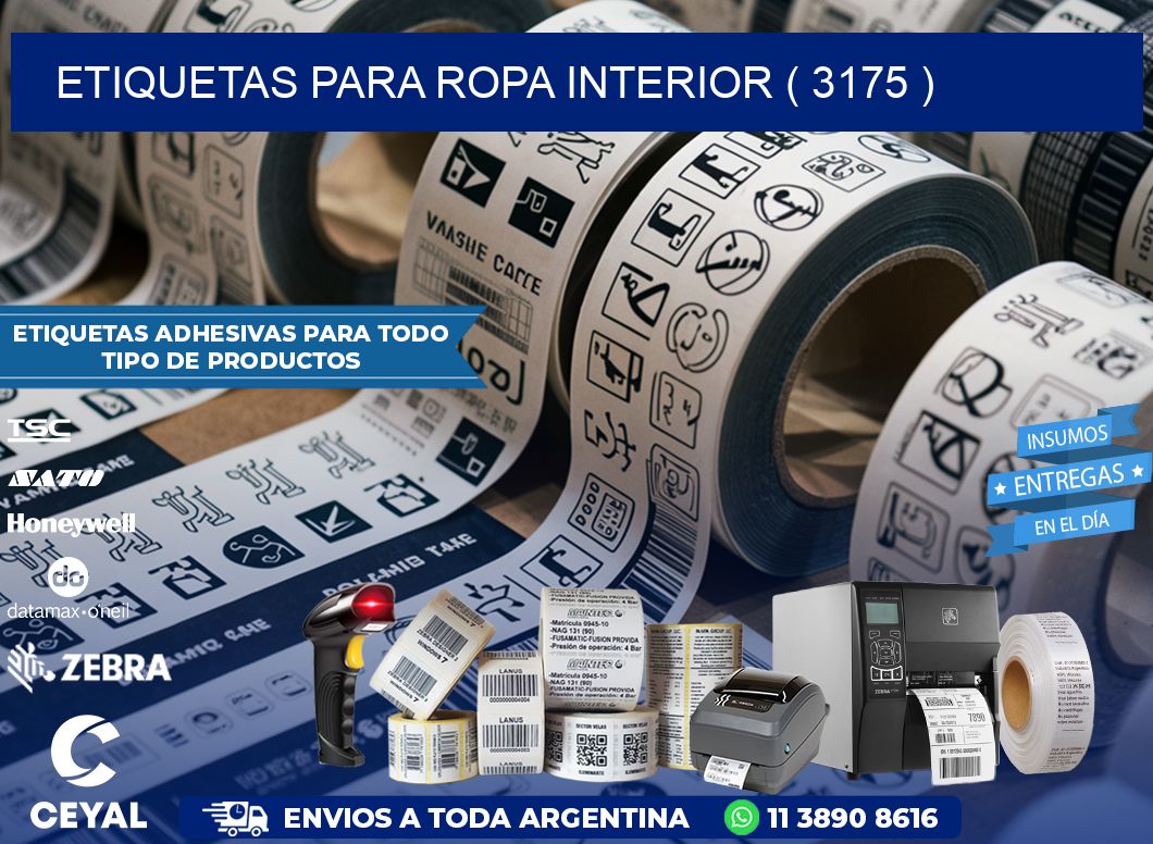 etiquetas para ropa interior ( 3175 )