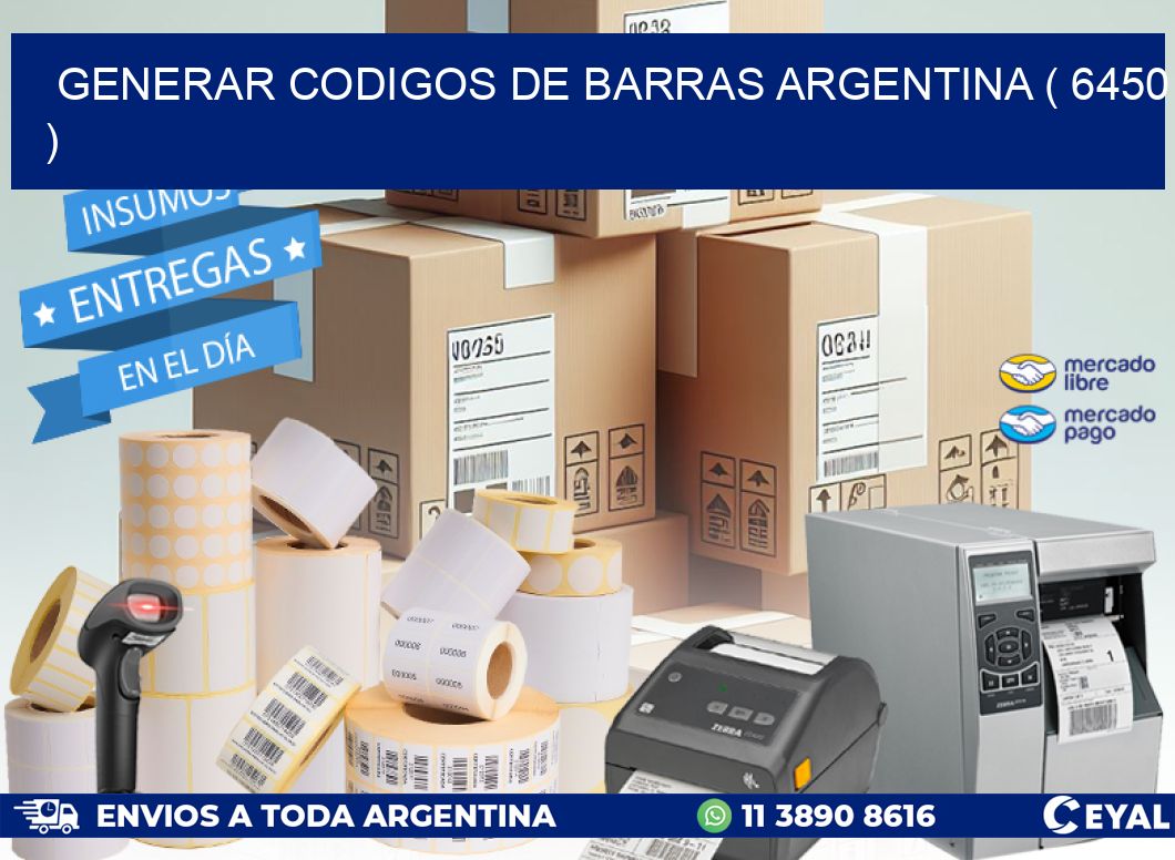 generar codigos de barras argentina ( 6450 )