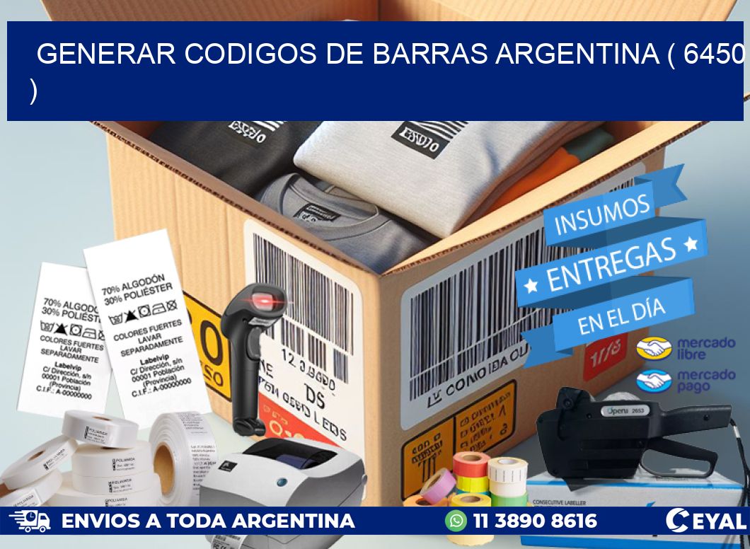 generar codigos de barras argentina ( 6450 )