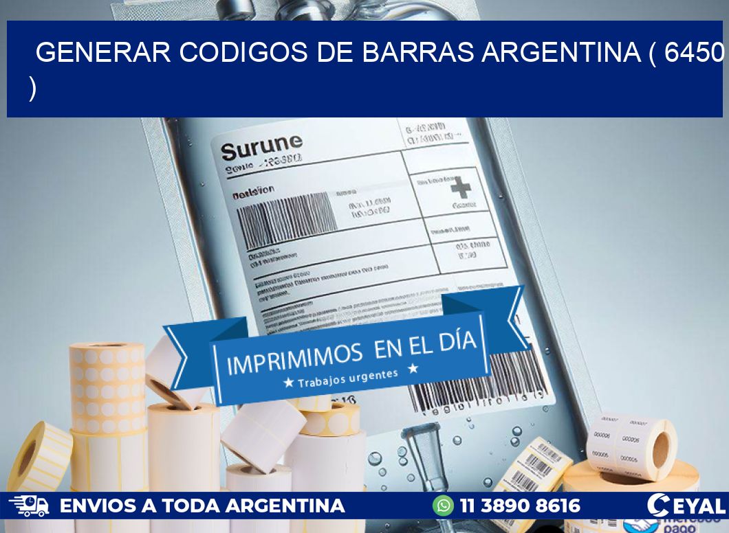 generar codigos de barras argentina ( 6450 )