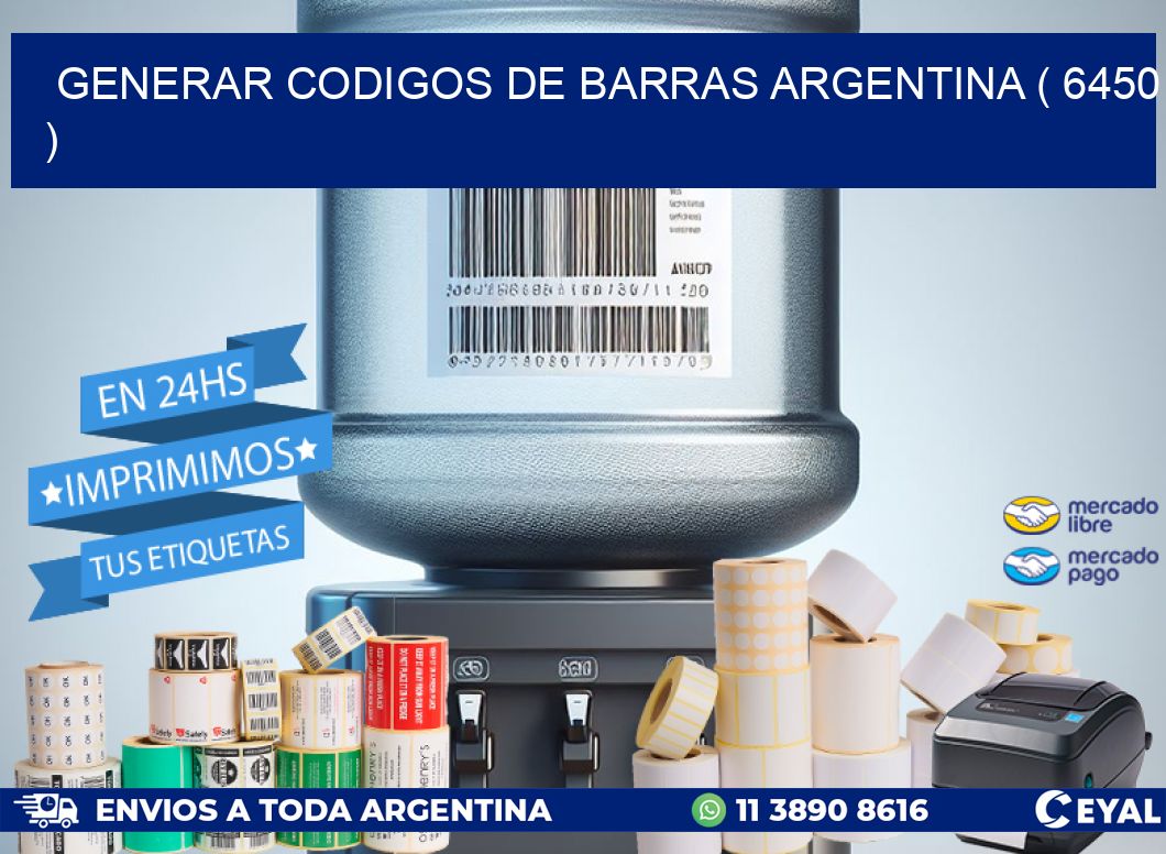 generar codigos de barras argentina ( 6450 )