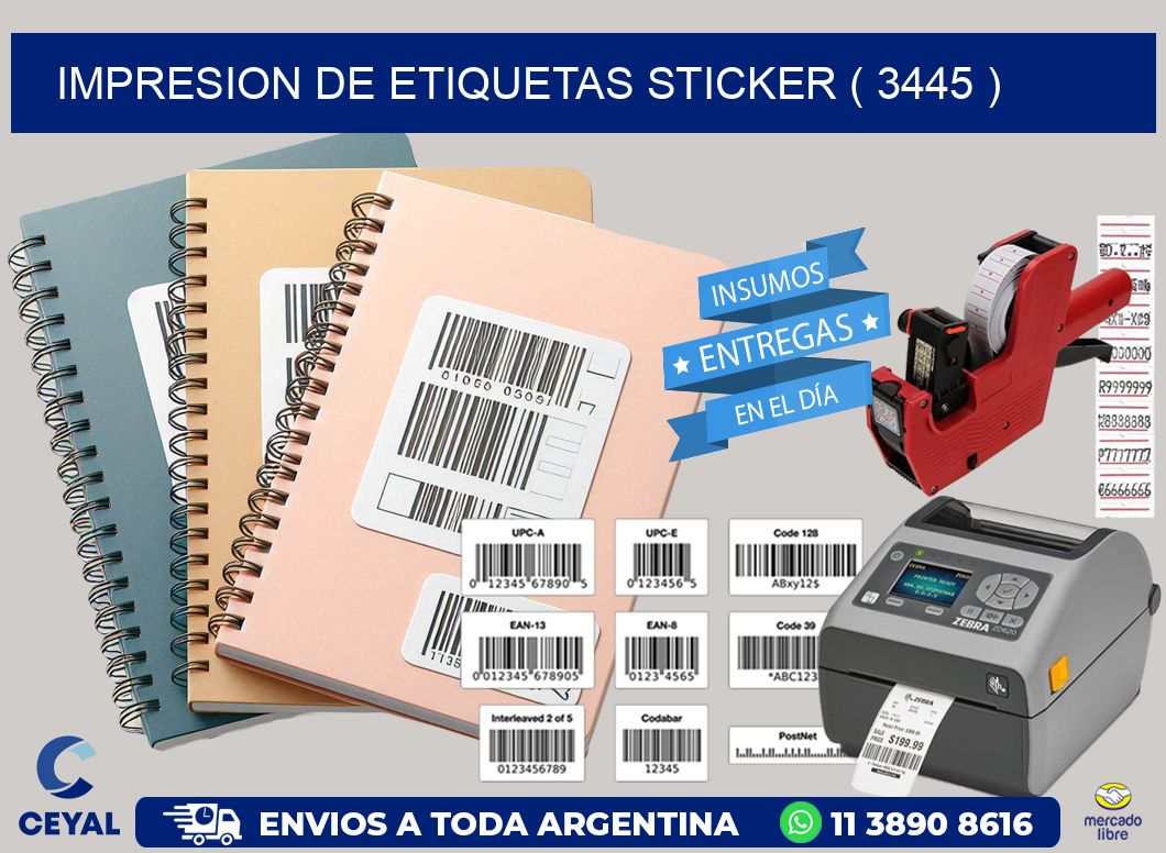 impresion de etiquetas sticker ( 3445 )