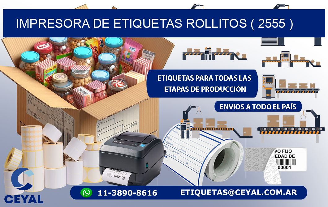 impresora de etiquetas rollitos ( 2555 )