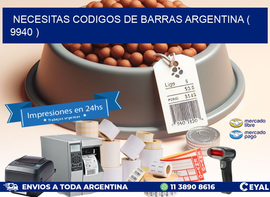 necesitas codigos de barras argentina ( 9940 )