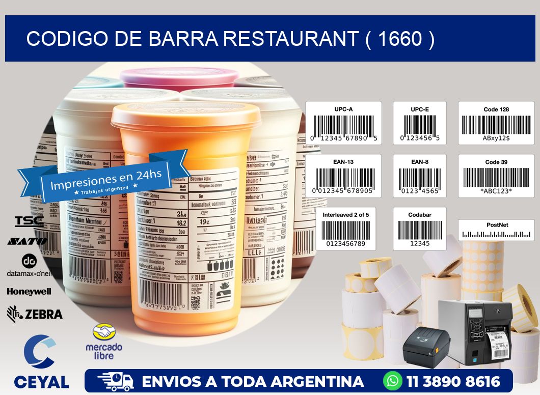 CODIGO DE BARRA RESTAURANT ( 1660 )