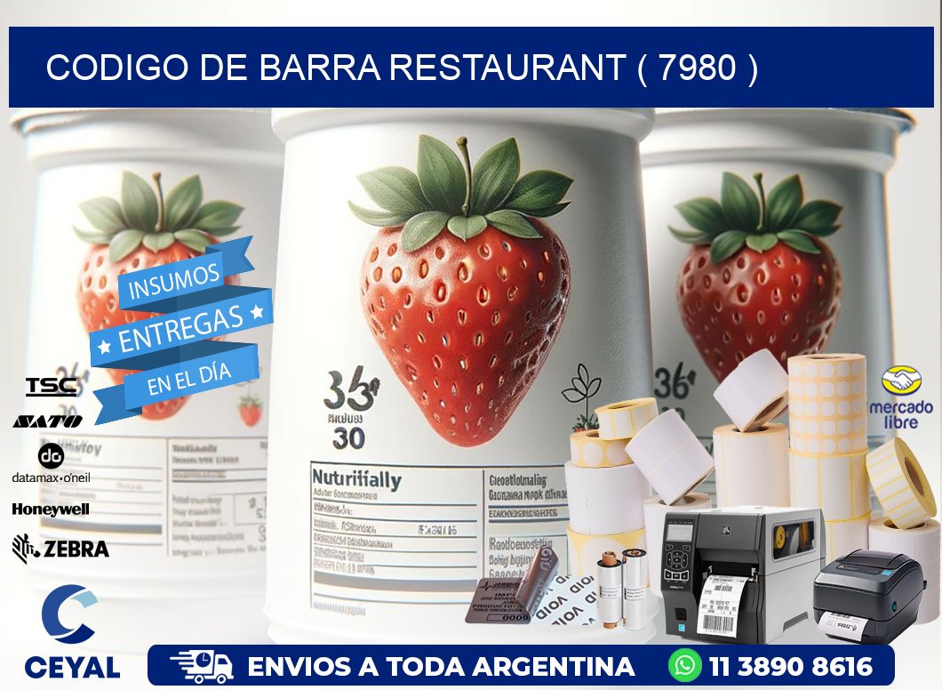 CODIGO DE BARRA RESTAURANT ( 7980 )