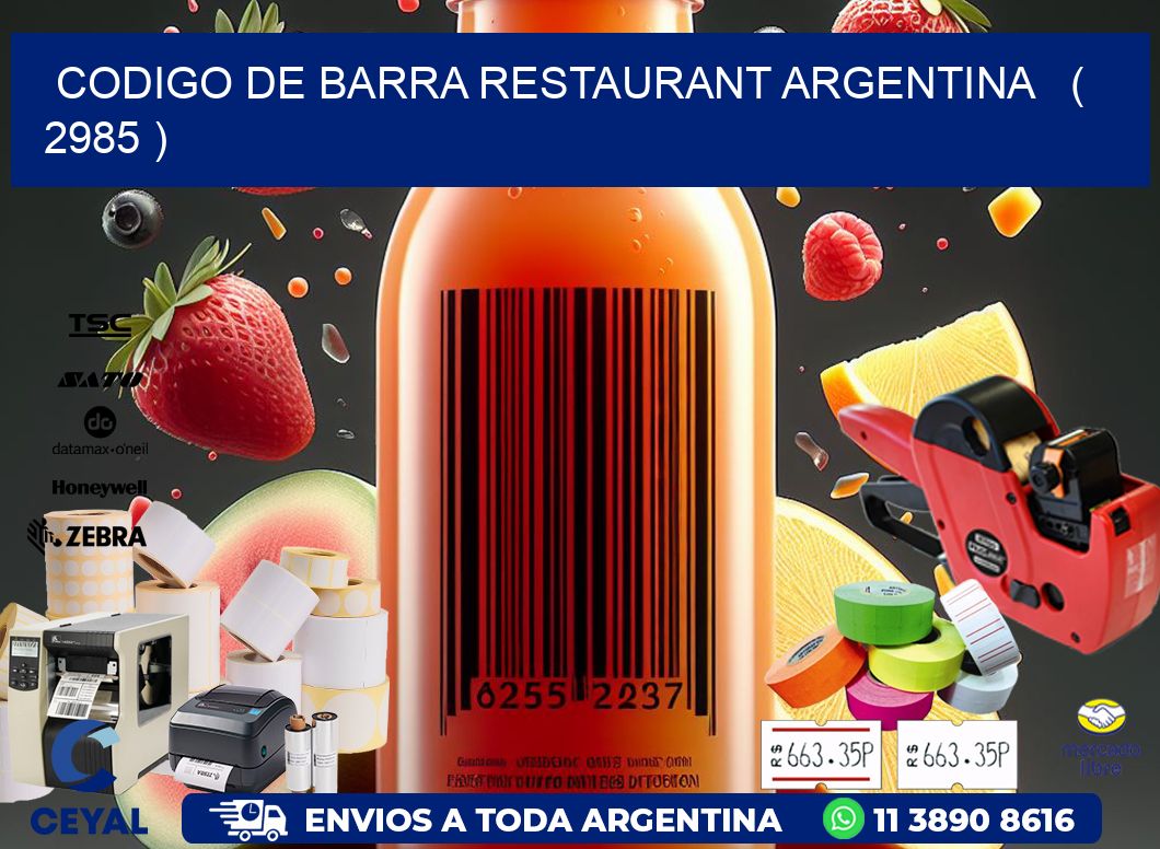 CODIGO DE BARRA RESTAURANT ARGENTINA   ( 2985 )