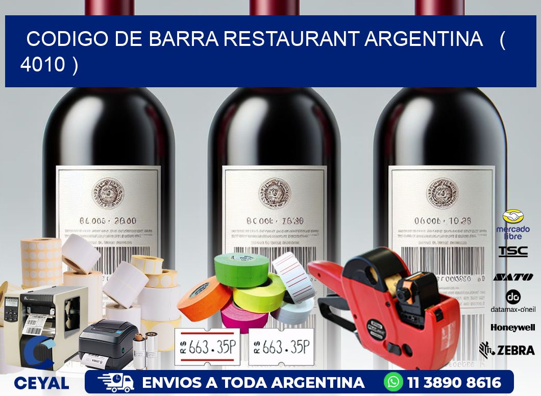 CODIGO DE BARRA RESTAURANT ARGENTINA   ( 4010 )