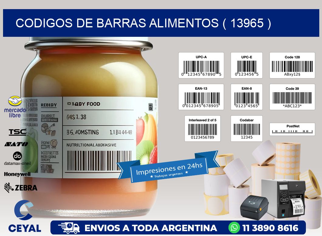 CODIGOS DE BARRAS ALIMENTOS ( 13965 )