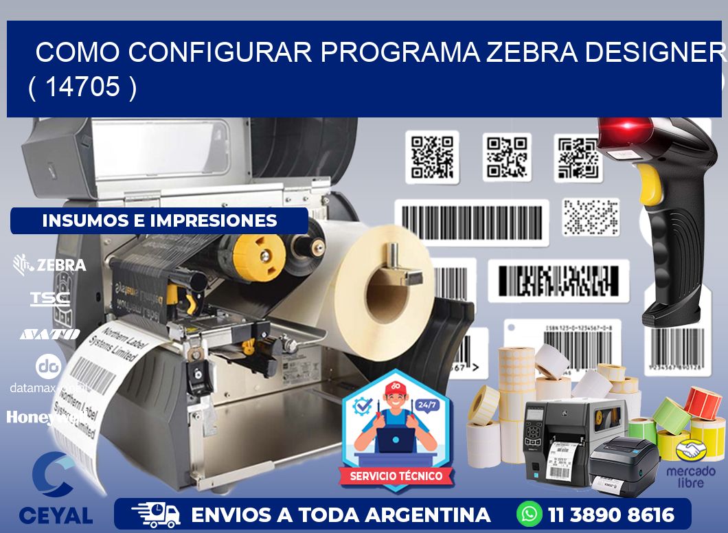 COMO CONFIGURAR PROGRAMA ZEBRA DESIGNER ( 14705 )