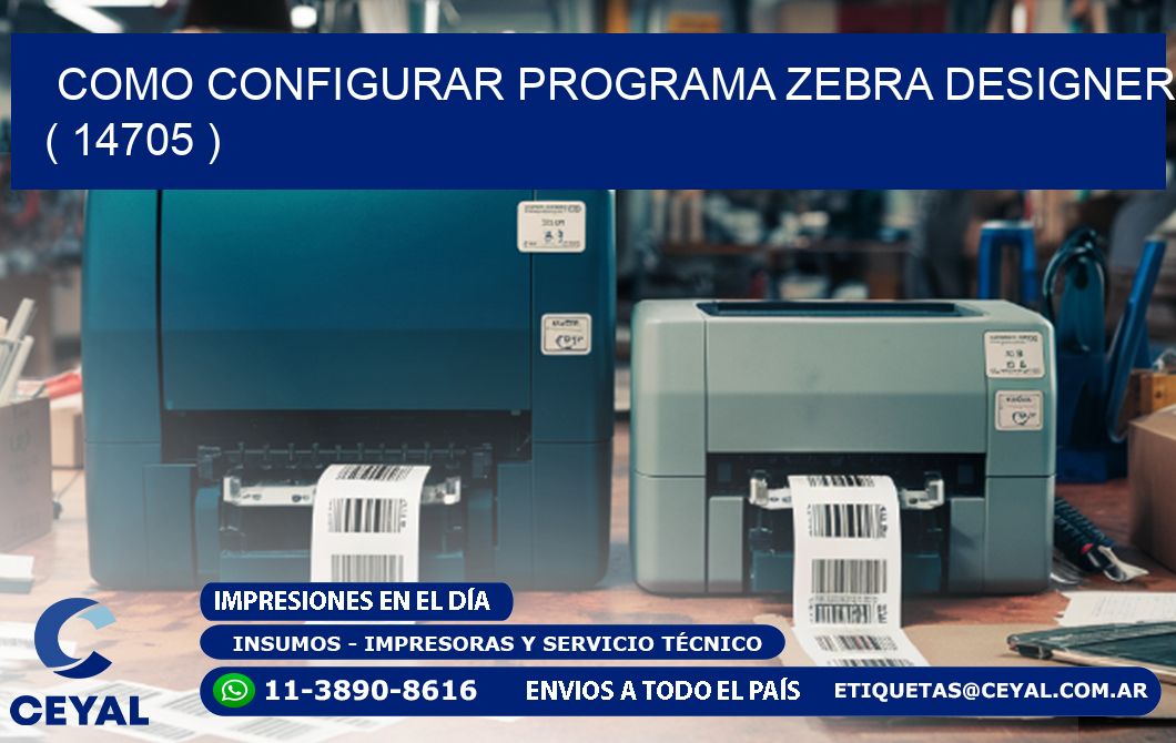 COMO CONFIGURAR PROGRAMA ZEBRA DESIGNER ( 14705 )