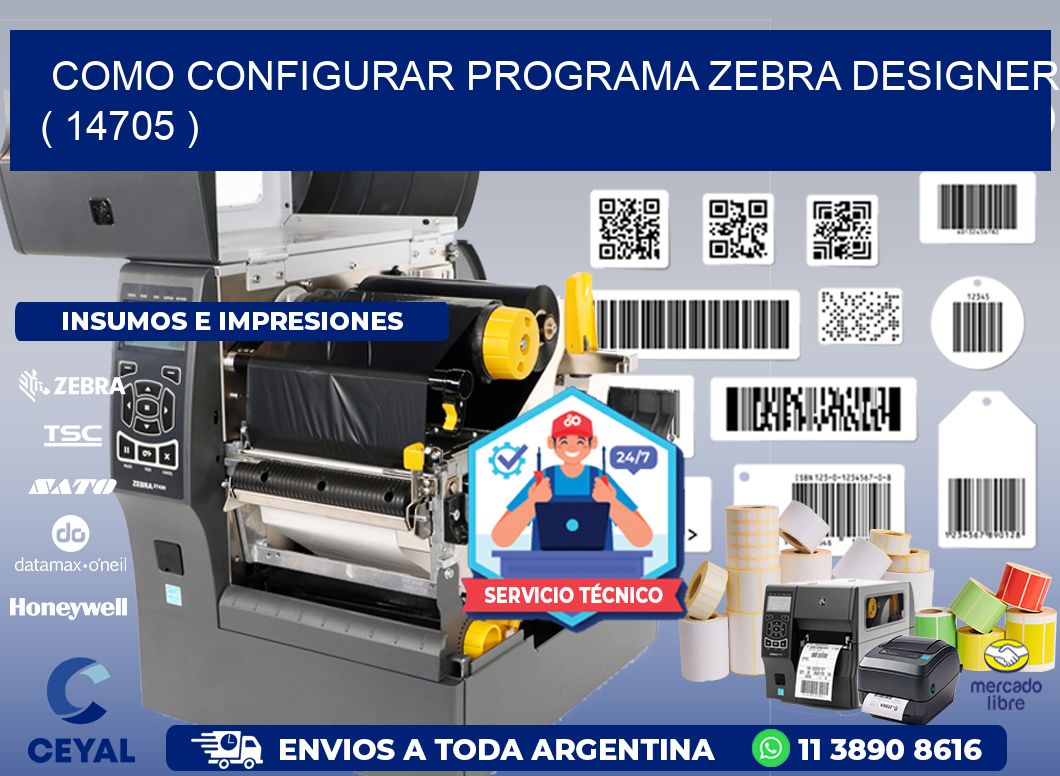 COMO CONFIGURAR PROGRAMA ZEBRA DESIGNER ( 14705 )