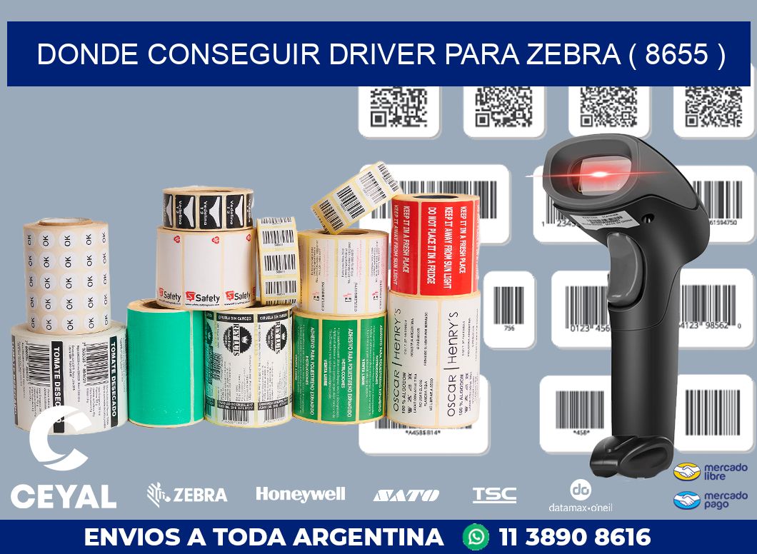 DONDE CONSEGUIR DRIVER PARA ZEBRA ( 8655 )