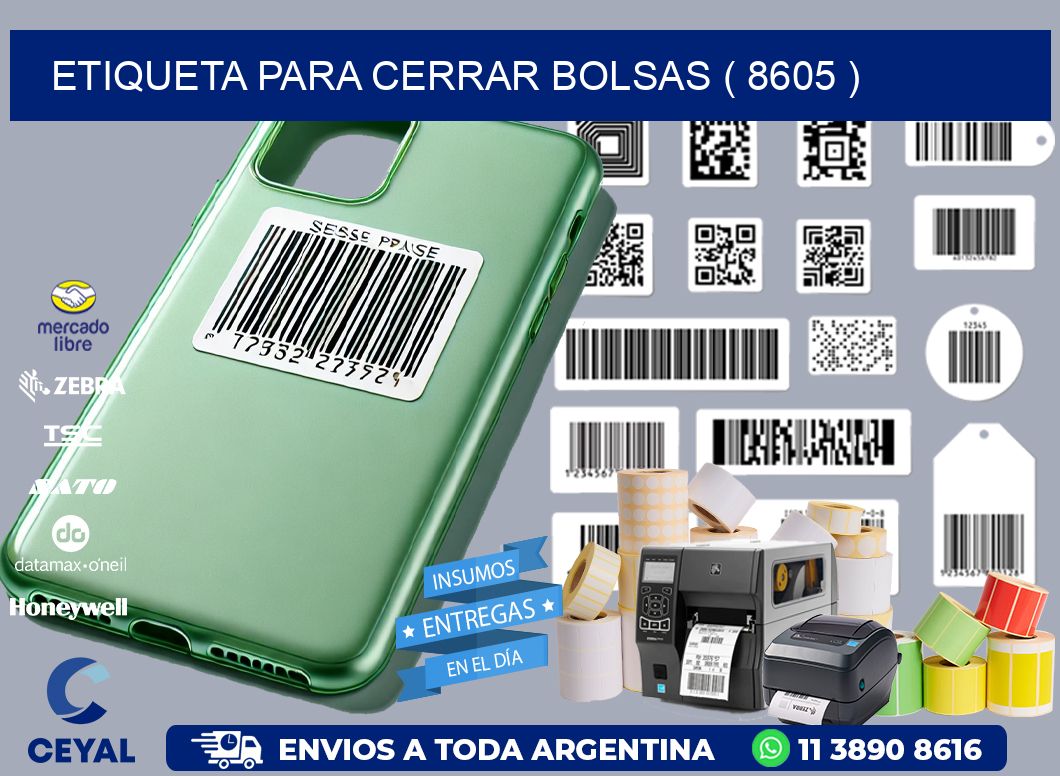 ETIQUETA PARA CERRAR BOLSAS ( 8605 )