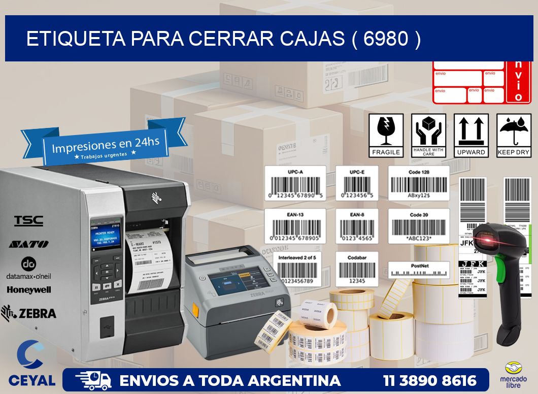 ETIQUETA PARA CERRAR CAJAS ( 6980 )