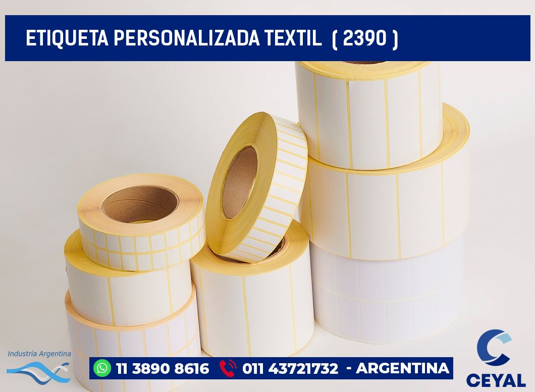 ETIQUETA PERSONALIZADA TEXTIL  ( 2390 )