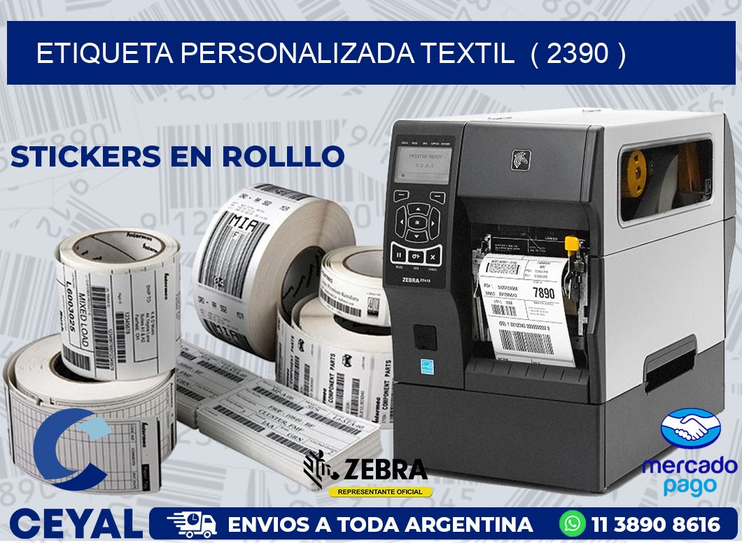 ETIQUETA PERSONALIZADA TEXTIL  ( 2390 )