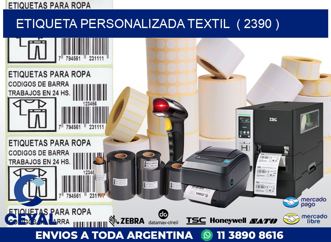 ETIQUETA PERSONALIZADA TEXTIL  ( 2390 )