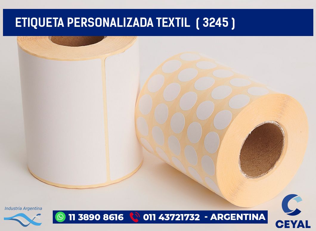 ETIQUETA PERSONALIZADA TEXTIL  ( 3245 )