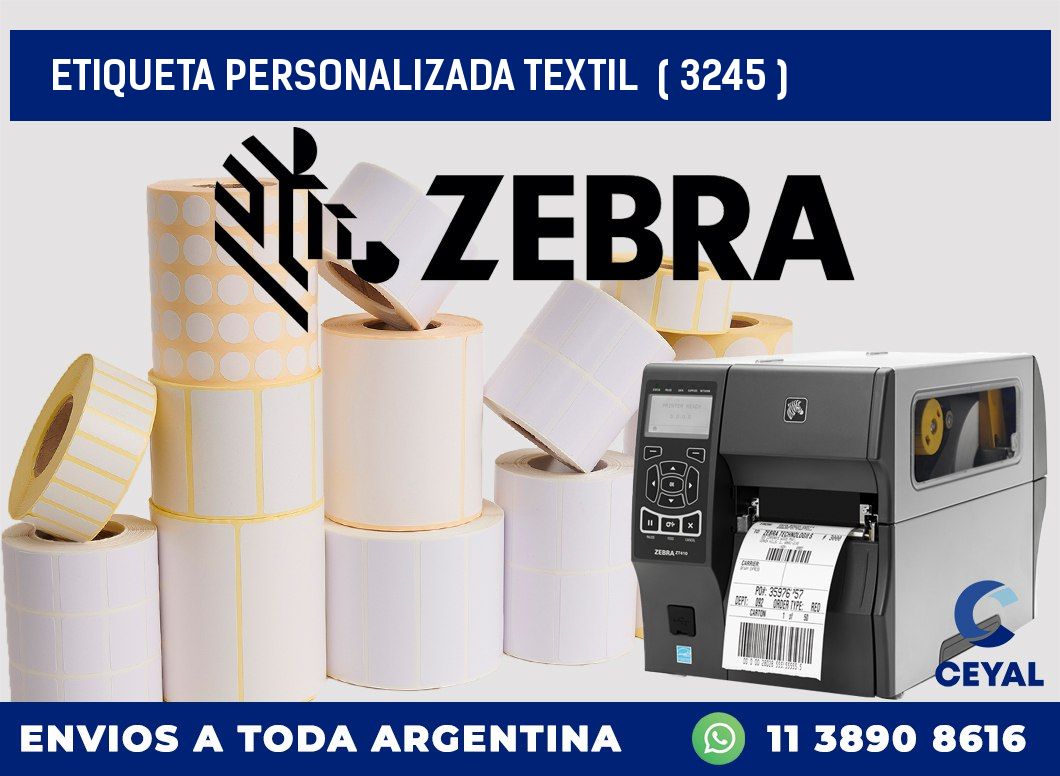 ETIQUETA PERSONALIZADA TEXTIL  ( 3245 )