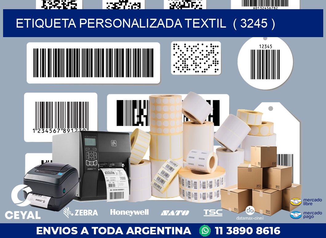 ETIQUETA PERSONALIZADA TEXTIL  ( 3245 )