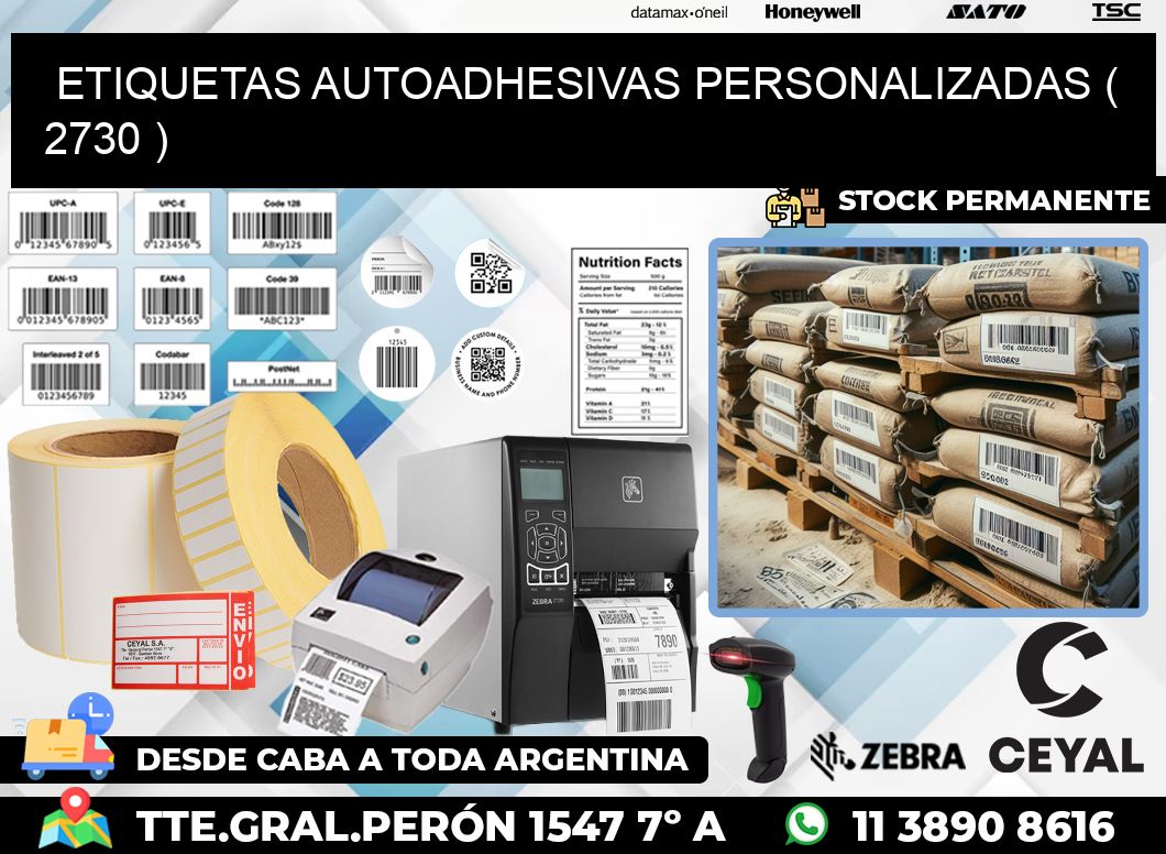 ETIQUETAS AUTOADHESIVAS PERSONALIZADAS ( 2730 )