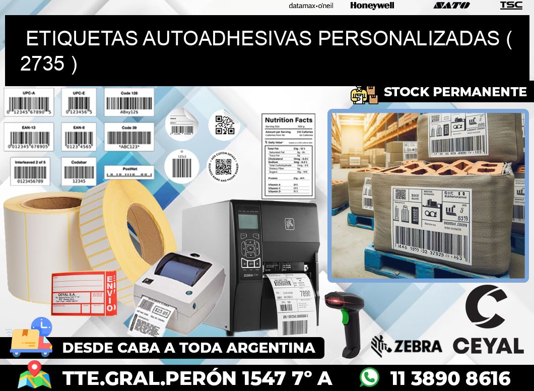 ETIQUETAS AUTOADHESIVAS PERSONALIZADAS ( 2735 )