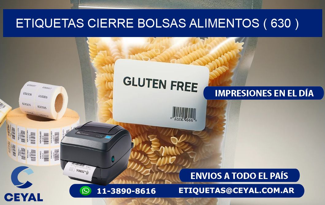 ETIQUETAS CIERRE BOLSAS ALIMENTOS ( 630 )