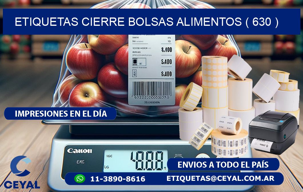 ETIQUETAS CIERRE BOLSAS ALIMENTOS ( 630 )