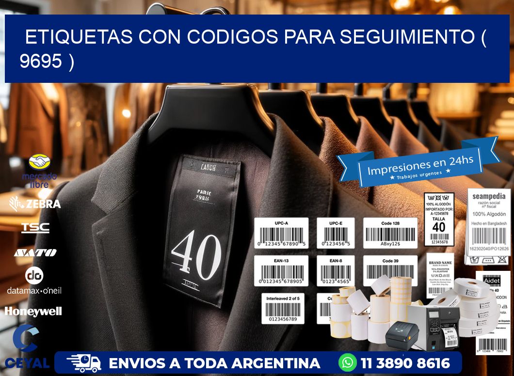 ETIQUETAS CON CODIGOS PARA SEGUIMIENTO ( 9695 )