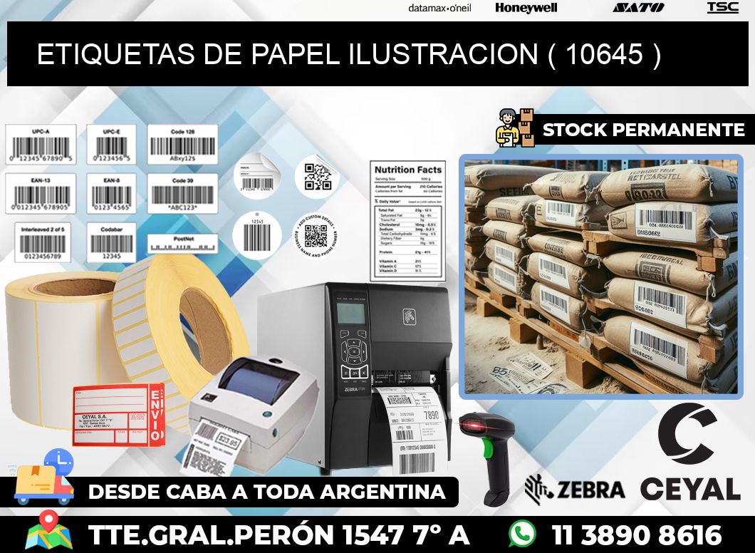 ETIQUETAS DE PAPEL ILUSTRACION ( 10645 )