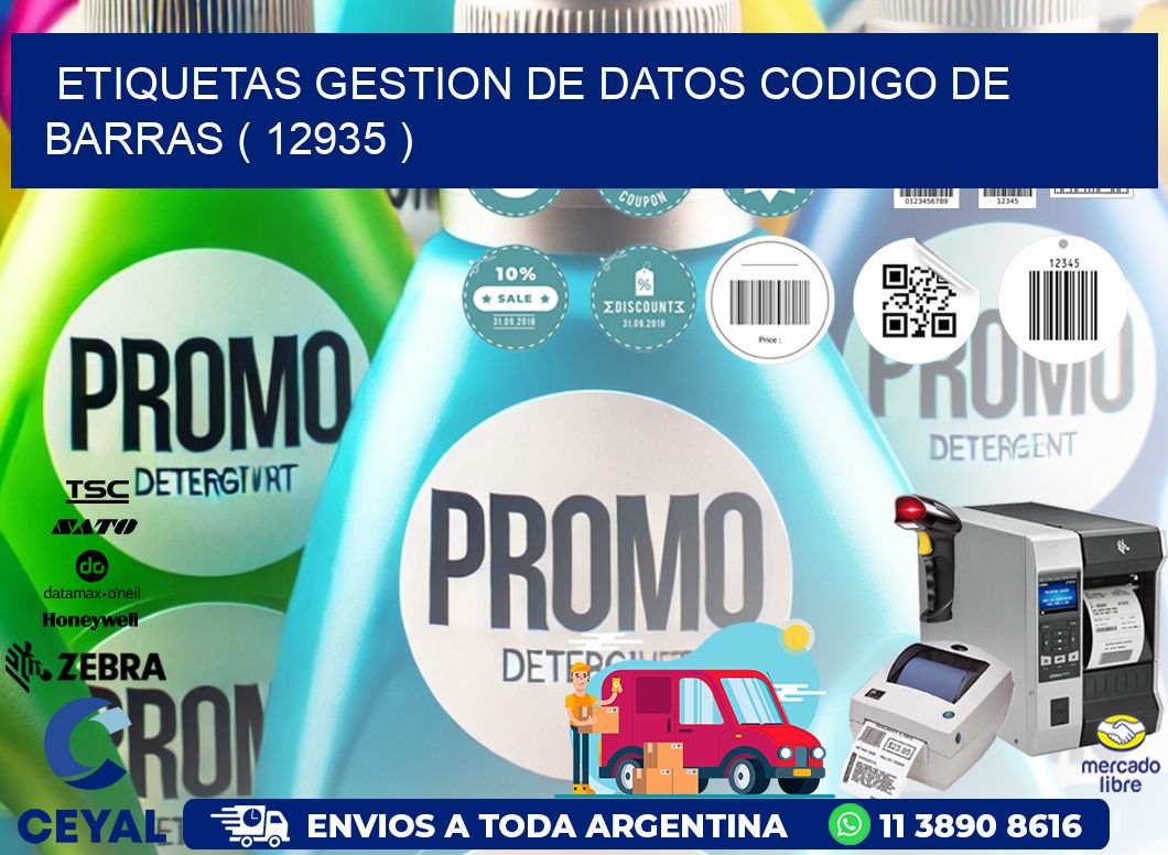 ETIQUETAS GESTION DE DATOS CODIGO DE BARRAS ( 12935 )